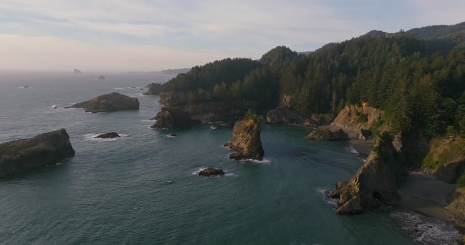 Scenic coastal view at Samuel H Boardman Corridor in Oregon, USA