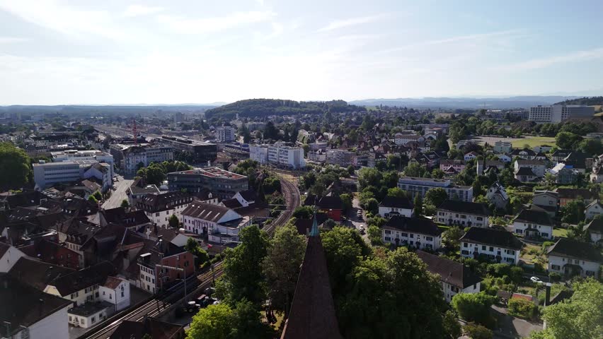 Solothurn medieval town Aare river Swiss Switzerland Europe travel destination