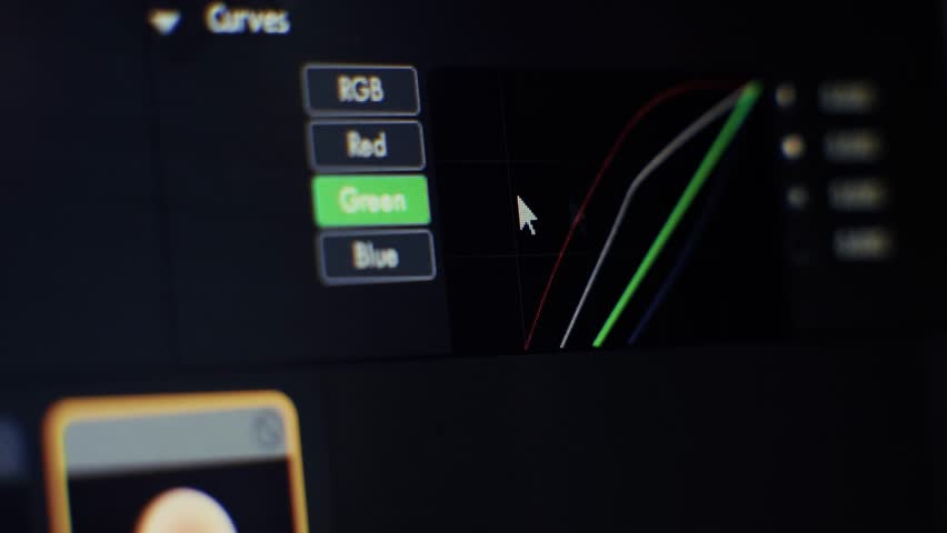 Content Creator Video Editor Editing Footage In Post Production Company. Television Video Editor Color Correction Movie Editing Software. Videographer Colorist Color Correction Media Post Production