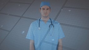 Medical practitioner raising hands animating holographic controls, swiping world map analyzing data. Futuristic, technology, innovation, interface, data, analytics, digital - Powered by Shutterstock - Get 15% off with code: PIKWIZARD15