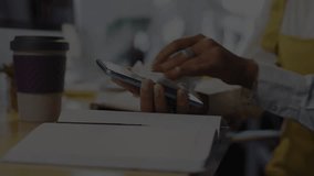 Woman tapping tablet at office desk and building digital network with animated user icons linking. Technology, connectivity, networking, digital, innovation, communication, workspace - Powered by Shutterstock - Get 15% off with code: PIKWIZARD15