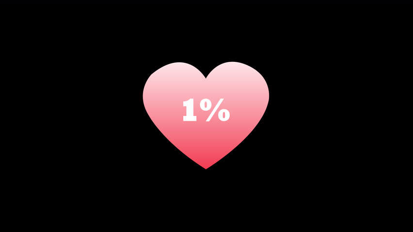Love Percentage Animation 1 to 100 Loop Transparent - Powered by Shutterstock - Get 15% off with code: PIKWIZARD15