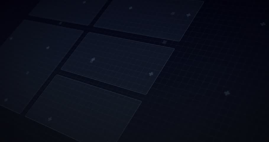 Panels emerging animating 3D graph labels sliding code list shifting to 2D waveform showing trends. Data visualization, digital interface, analytics, futuristic, technology, data science, infographic