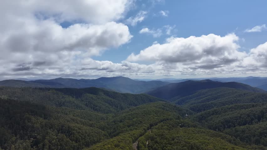 Cinematic 4K aerial footage of Frenchmans Gap woods Point Victoria Australia