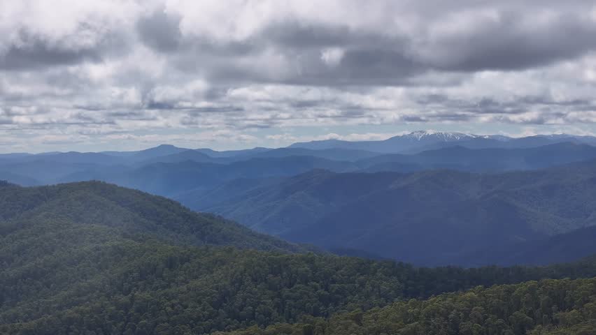 Cinematic 4K aerial footage of Frenchmans Gap woods Point Victoria Australia