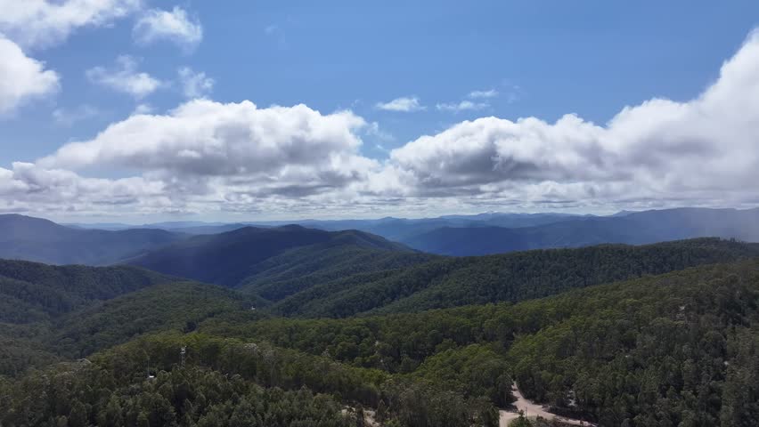 Cinematic 4K aerial footage of Frenchmans Gap woods Point Victoria Australia