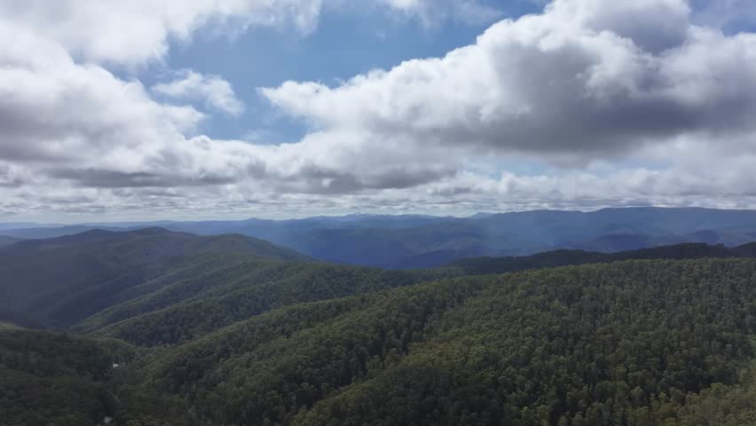 Cinematic 4K aerial footage of Frenchmans Gap woods Point Victoria Australia