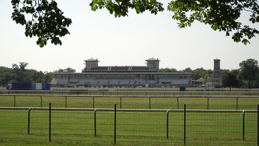 Chantilly racecourse stadium, a traditional hippodrome located in the town of Chantilly, France.