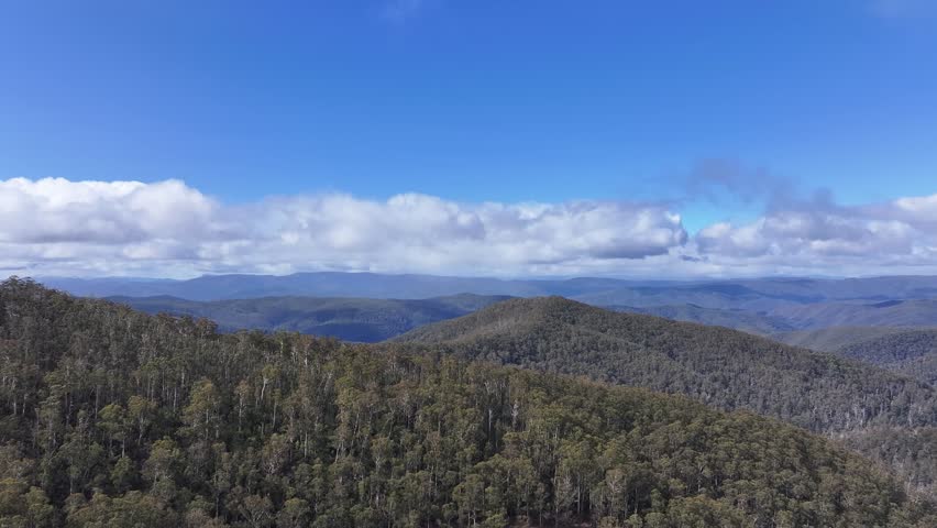 Cinematic 4K aerial footage of Matlock area Victoria Australia