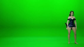 A powerful 3D animated video of a graceful female elf performing a dynamic dance and action sequence against a bright green screen. Perfect for fantasy, game projects, or VFX work. - Powered by Shutterstock - Get 15% off with code: PIKWIZARD15