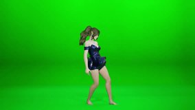 A powerful 3D animated video of a graceful female elf performing a dynamic dance and action sequence against a bright green screen. Perfect for fantasy, game projects, or VFX work. - Powered by Shutterstock - Get 15% off with code: PIKWIZARD15