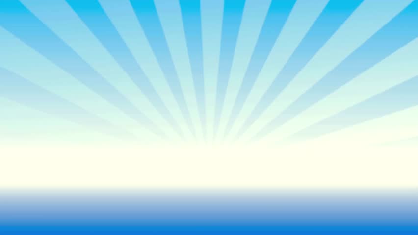 Sky blue burst animation featuring dynamic light rays. Ideal for inspirational video backdrops, positive energy motion graphics, and uplifting title sequences.