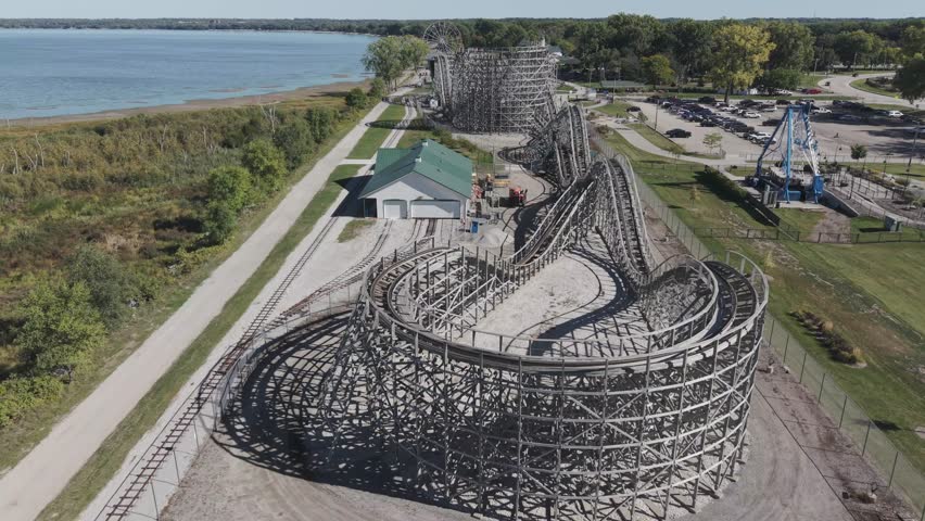 Located in Green Bay, Wisconsin, the Zippin Pippin Roller Coaster is one of the oldest existing wooden roller coasters in the United States.