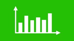 Animated video of  graph column chart. Vertical bar diagram with bouncing animation on white and green screen, for data analytics and comparison infographic. 4k animation - Powered by Shutterstock - Get 15% off with code: PIKWIZARD15