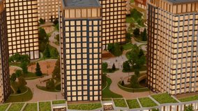 Architectural model of residential high rise buildings with courtyard and green area - Powered by Shutterstock - Get 15% off with code: PIKWIZARD15