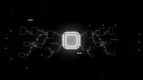 Security lock card on circuit board with call icon, Futuristic circuit board design in neon blue, captured from a side angle. The video style emphasizes technology and innovation. 4k motion video - Powered by Shutterstock - Get 15% off with code: PIKWIZARD15