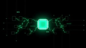 Security lock card on circuit board with call icon, Futuristic circuit board design in neon blue, captured from a side angle. The video style emphasizes technology and innovation. 4k motion video - Powered by Shutterstock - Get 15% off with code: PIKWIZARD15