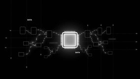 Businecc man of partner on neon circle, handshake plan for business Futuristic design in neon blue, captured from a side angle. 4k video style emphasizes technology and innovation. 4k motion video. - Powered by Shutterstock - Get 15% off with code: PIKWIZARD15