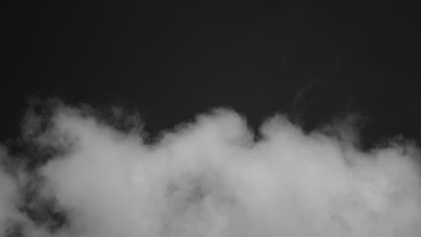 Cinematic Monochrome Cloud Movement. Smoke or Fog Simulation Background