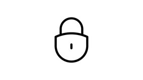 Minimalist animation of an open padlock symbol, representing security, data access, password protection, and privacy concepts. icon animation for cybersecurity. - Powered by Shutterstock - Get 15% off with code: PIKWIZARD15