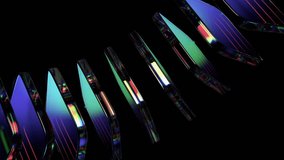 Abstract geometric animation, rotating colorful glass shapes, 4k looping video, 3d render - Powered by Shutterstock - Get 15% off with code: PIKWIZARD15