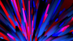 A continuous animation loop of cuboid spikes glowing in vivid blue and red, moving rapidly in a rotating motion and creating an anime-style visual effect - Powered by Shutterstock - Get 15% off with code: PIKWIZARD15