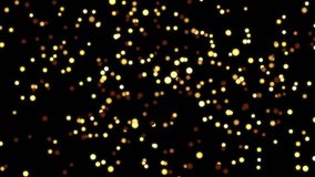 Glowing golden and amber bokeh particles drift and sparkle against a deep black background - Powered by Shutterstock - Get 15% off with code: PIKWIZARD15