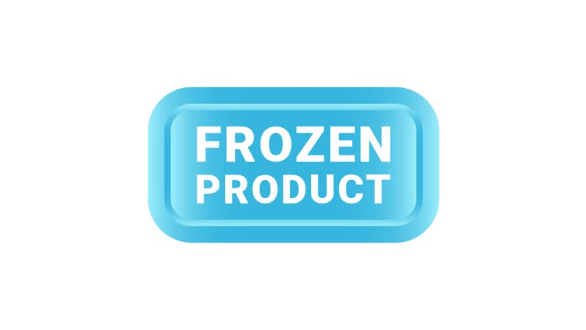 Frozen label animation icon. Keep freezer animated symbol