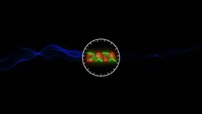 Digital Data Network with Icons and Central Word DATA in Neon Glow information connection - Powered by Shutterstock - Get 15% off with code: PIKWIZARD15
