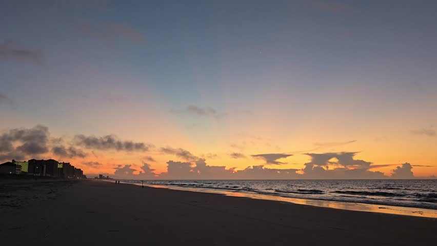 Myrtle Beach, South Carolina – a famous coastal resort city known for its wide sandy beaches, Atlantic Ocean views, boardwalk, lively nightlife, and family-friendly vacation atmosphere.