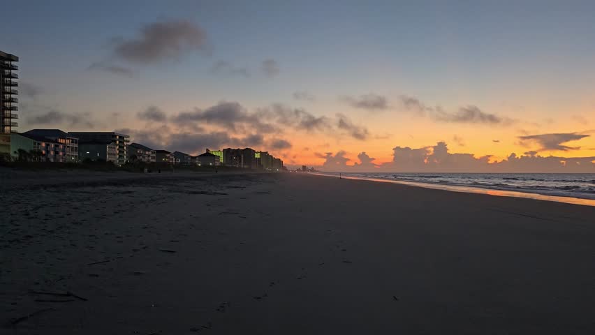 Myrtle Beach, South Carolina – a famous coastal resort city known for its wide sandy beaches, Atlantic Ocean views, boardwalk, lively nightlife, and family-friendly vacation atmosphere.