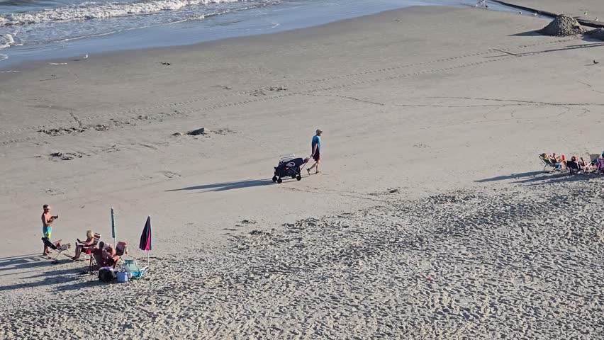 Myrtle Beach, South Carolina – a famous coastal resort city known for its wide sandy beaches, Atlantic Ocean views, boardwalk, lively nightlife, and family-friendly vacation atmosphere.
