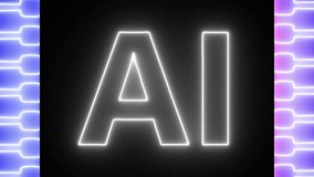 Artificial intelligence smart chip glowing animation. AI chip advanced technology center digital interface virtual space.Circuit Board CPU Processor Microchip. - Powered by Shutterstock - Get 15% off with code: PIKWIZARD15