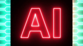 Artificial intelligence smart chip glowing animation. AI chip advanced technology center digital interface virtual space.Circuit Board CPU Processor Microchip. - Powered by Shutterstock - Get 15% off with code: PIKWIZARD15