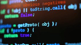 Close up of computer monitor screen with programming code, hacker background, software development, cyber security, coding technologies and digital innovation concept - Powered by Shutterstock - Get 15% off with code: PIKWIZARD15