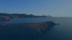 Opening coastal cliff overlaying UI scrolling code flickering bars pulsing orb for visualization. Seascape, technology, futurism, minimalism, digital, innovation, serenity - Powered by Shutterstock - Get 15% off with code: PIKWIZARD15