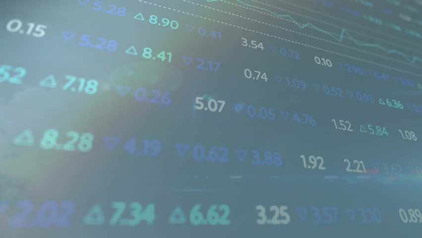 Sunrise spawning clouds drifting and financial data fading scrolling updating showing market trends. Cloudscape, data visualization, skyscraper, analytics, finance, abstract, technology - Powered by Shutterstock - Get 15% off with code: PIKWIZARD15