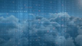 Upon CYBERCRIME appearing, code columns cascading and bars pulsing, scanning and detecting virus. Cybersecurity, dataanalytic, digitalnetwork, futuristic, technology, threat, protection - Powered by Shutterstock - Get 15% off with code: PIKWIZARD15