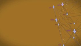 Globe gliding and scaling up, network fading in, rotating globe, shifting arrows showing data flows. Global, connectivity, data, digital, technology, innovation, futuristic - Powered by Shutterstock - Get 15% off with code: PIKWIZARD15