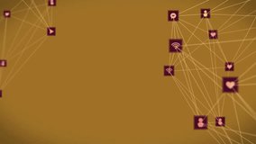 On start globe scaling rotating while network icons pulsing and airplanes tracing connectivity. Technology, connectivity, digital, global, network, data, innovation - Powered by Shutterstock - Get 15% off with code: PIKWIZARD15