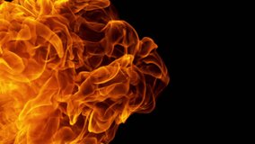 Super Slow Motion Shot of Fireball Transition Isolated on Black Background at 1000fps. - Powered by Shutterstock - Get 15% off with code: PIKWIZARD15