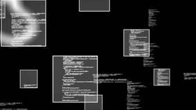 With void appearing, code windows drifting and equations animating visualizing processing flow. Technology, animation, data, digital, cybersecurity, visualization, abstract - Powered by Shutterstock - Get 15% off with code: PIKWIZARD15