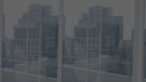 White light beam activating blue particles flickering rippling across hazy window for demo. Abstract, digital, futuristic, ambient, technology, pattern, storm - Powered by Shutterstock - Get 15% off with code: PIKWIZARD15