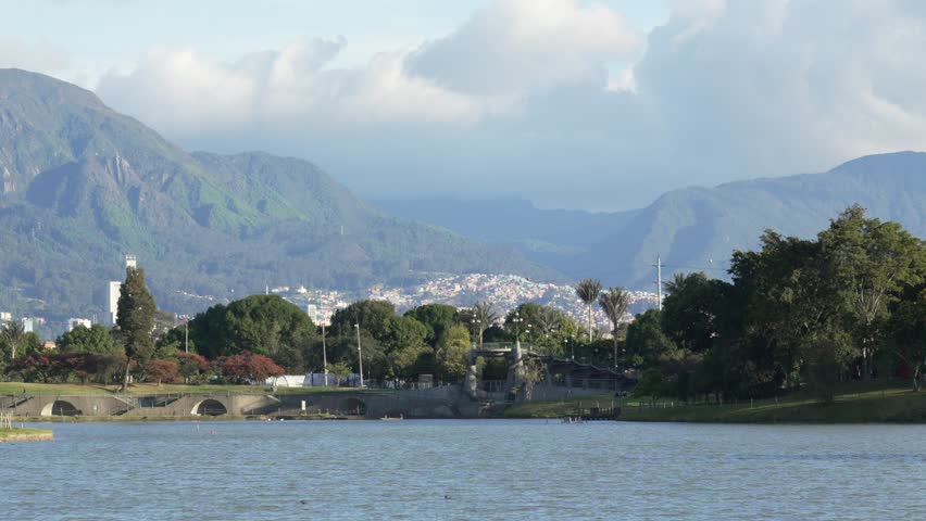 Colombia Bogotá Simon bolivar Park green space lake water South Latin America