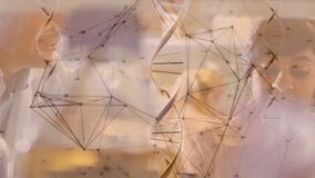 Science researcher raising hand behind digital net and activating 3D DNA helix enabling gene study. Biotechnology, innovation, futuristic, visualization, scientific, discovery, technology - Powered by Shutterstock - Get 15% off with code: PIKWIZARD15