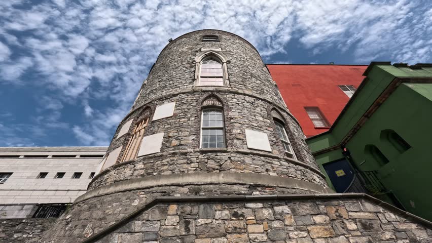 The historic Birmingham Tower of Dublin castle, Ireland