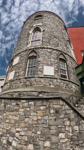 The historic Birmingham Tower of Dublin castle, Ireland
