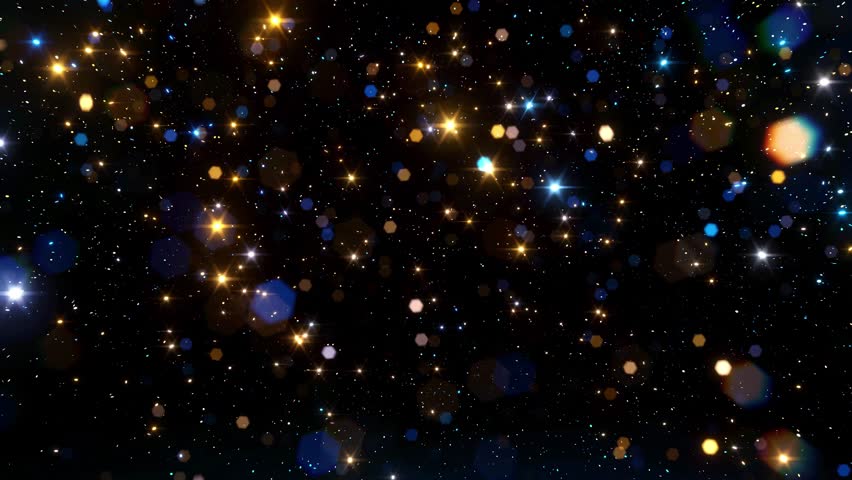 Abstract motion background shining colorfull particles. Shimmering Glittering Particles With Bokeh. Popular, modern, christmas, new year, holiday, wedding background, 2026. 4K loop video animation