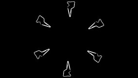 White sketch-style action lines animation on black background, dynamic comic and manga effect element used for impact, speed, and emphasis in motion graphics, cartoons, and video editing projects - Powered by Shutterstock - Get 15% off with code: PIKWIZARD15