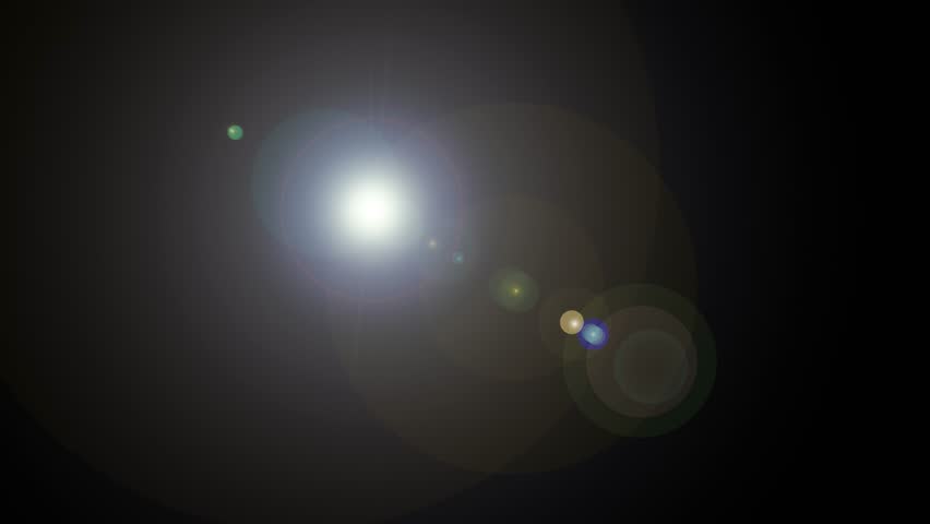 Optical lens flare effect on black background, ideal for light leaks, transitions, cinematic effects, dramatic backgrounds and video projects